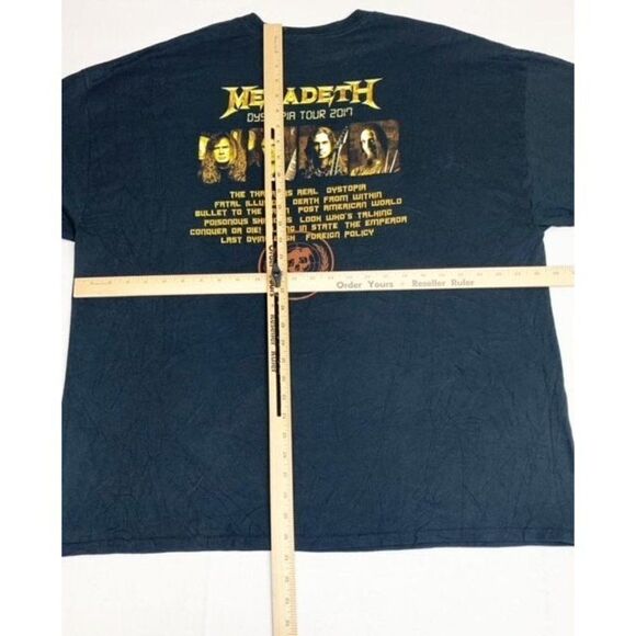 Megadeath T-Shirt 2XL Black New World Order Tour 2017 - Picture 5 of 7